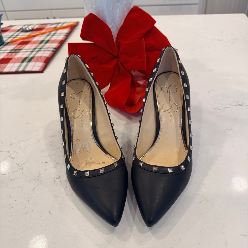 Jessica Simpson Black Stud Heels